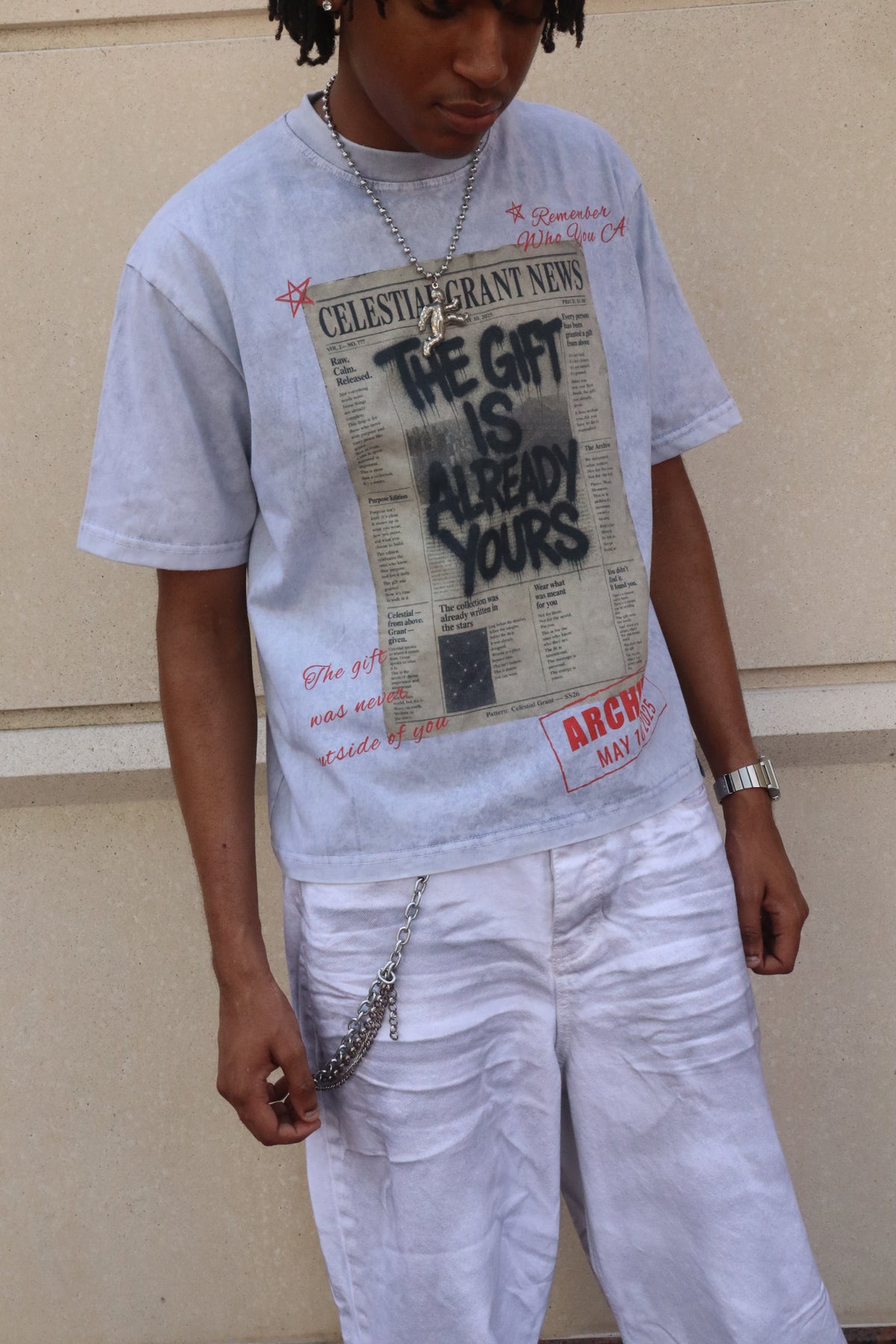 NEWSPAPER TEE (WHITE)