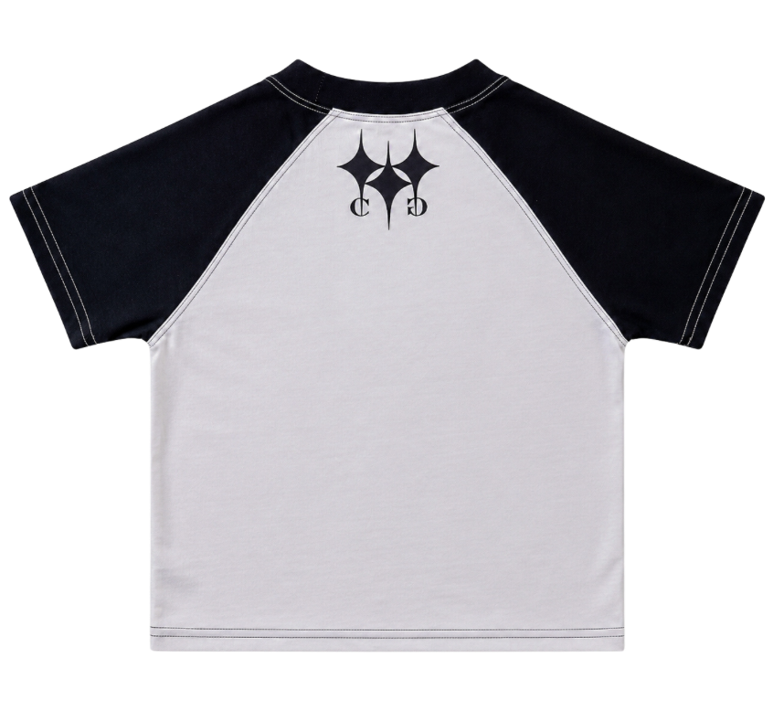 “SHE MOVES DIFFERENT” Cropped Raglan Tee