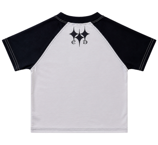 “SHE MOVES DIFFERENT” Cropped Raglan Tee